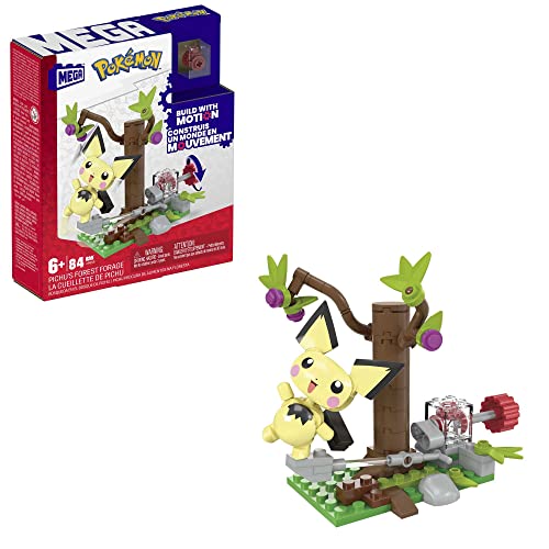 Pokemon Pichu's Forest Forage 85 Pz Mega Construx Building Bricks