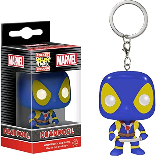 X-Men Deadpool Blue & Yellow Pocket Pop! Keychain