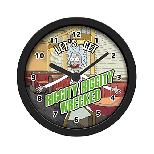Rick And Morty Wrecked Clock Orologio Da Muro