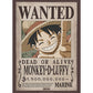 PREORDINE One Piece Poster Wanted Monkey D. Luffy 52 x 38 Cm