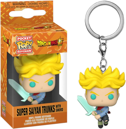 Dragonball Super Saiyan Trunks W/Ith Sword Pocket Pop! Keychain