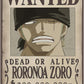 One Piece Wanted Zoro New Poster 91 X 61 Cm