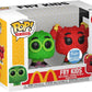 Mcdonald's Fry Kids 2-Pack Fry Guy Green Glass Funko Shop Exclusive Pop