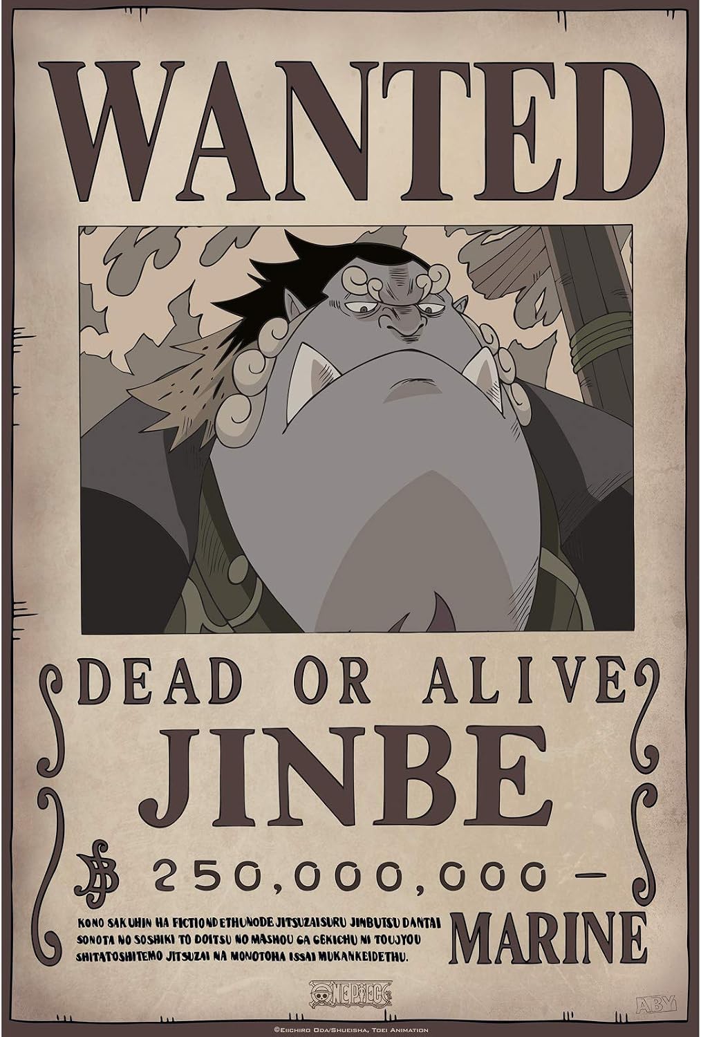 One Piece Wanted Jinbe Poster 52x35 Cm