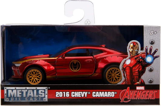 Marvel Iron Man Chevy Camaro Ss Del 2016 Scala 1:32 Die-Cast