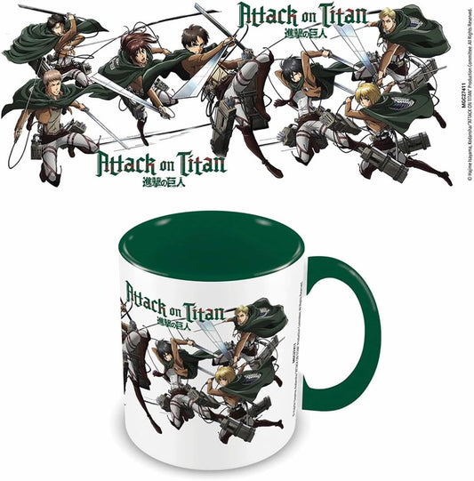 Attack On Titan Characters Green Interior Mug