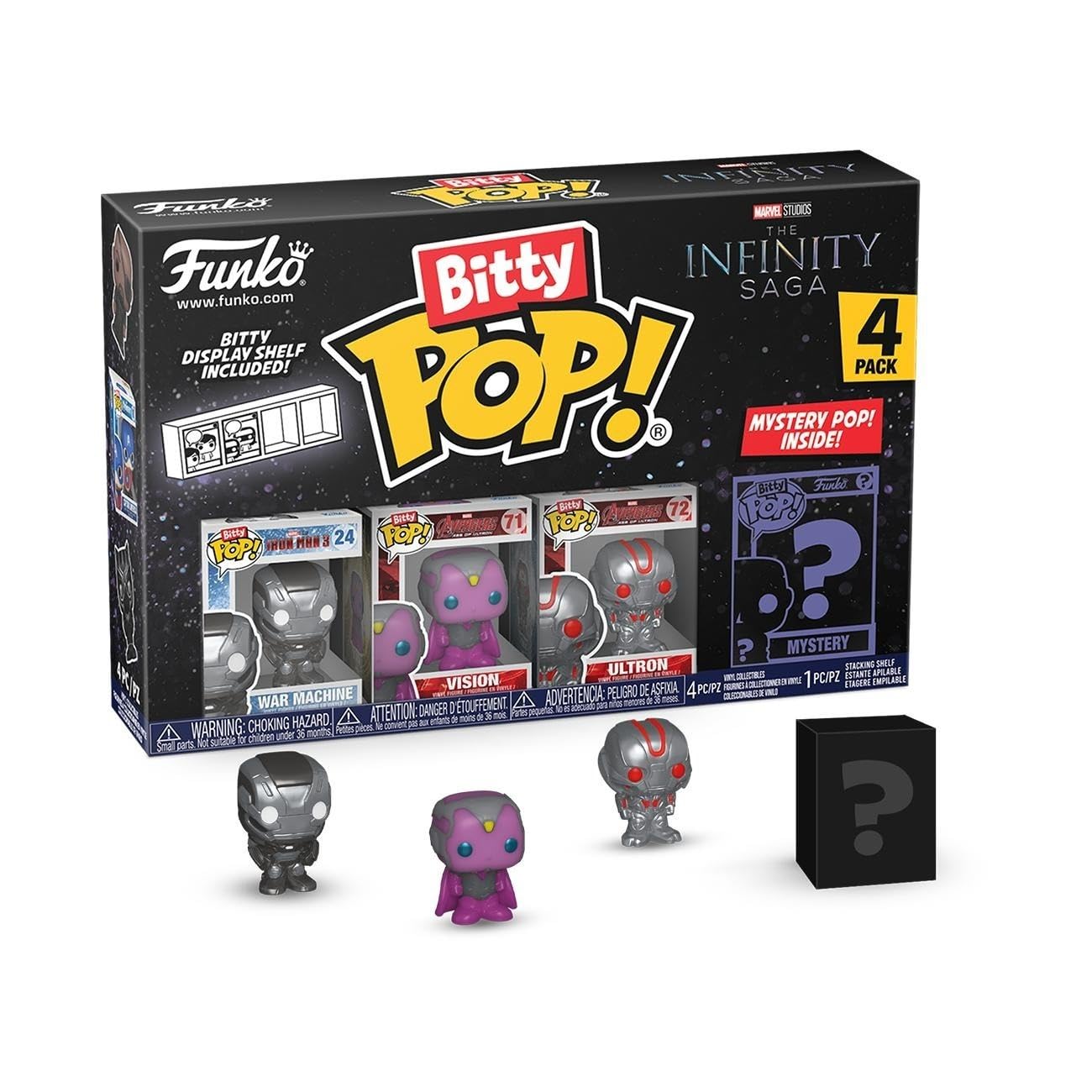 Marvel Infinity Saga Bitty Pop 4 Pack War Machine, Vision, Ultron  + Mystery