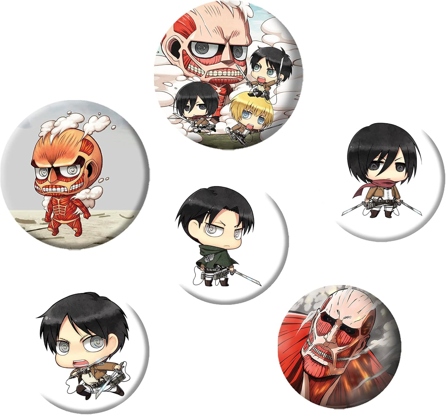 Attack On Titan Mix Badge Pack Set 5 Spille