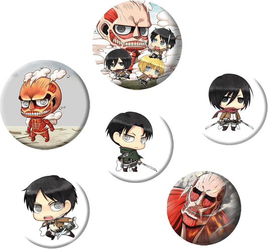 Attack On Titan Mix Badge Pack Set 5 Spille