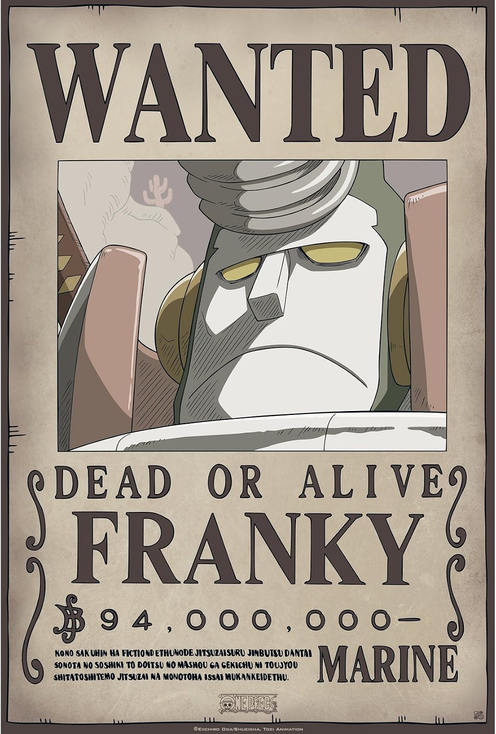 One Piece Wanted New World Franky Poster 52x35 Cm
