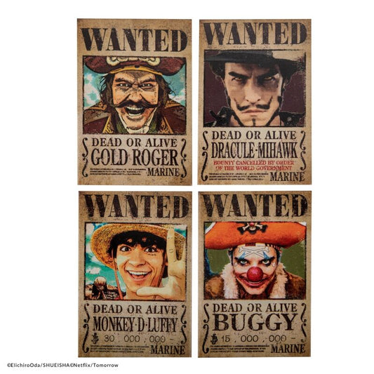 PREORDINE One Piece Set of 4 Magnets Wanted