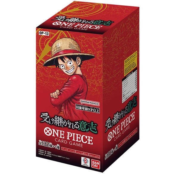 PREORDINE One Piece OP-13 Card Game Inherited Will Box 24 Bustine Jap