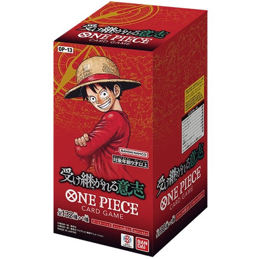 PREORDINE One Piece OP-13 Card Game Inherited Will Box 24 Bustine Jap