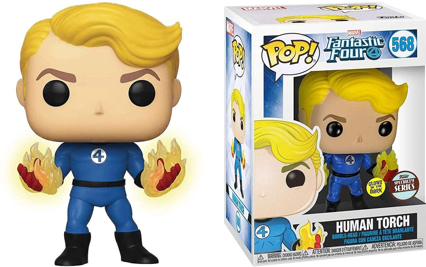 FANTASTIC FOUR HUMAN TORCH (GLOW IN THE DARK) SPECIALITY SERIES #568 POP